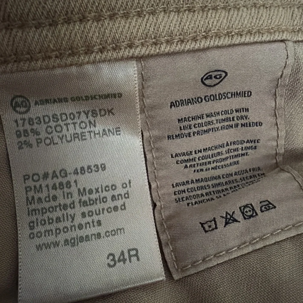 Adriano Goldschmied Tellis Jeans Modern Slim Dusty Rose AG-ED Denim Mens 34x32